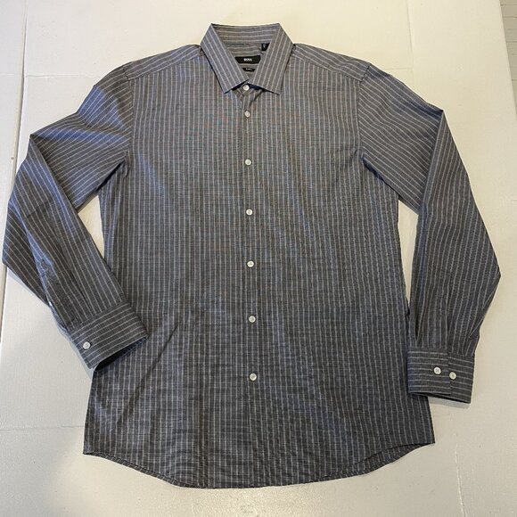 Hugo Boss Slim Fit 16/41 Grey Dress Shirt - Picture 1 of 5